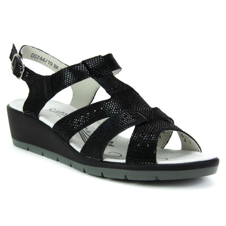 Sandalias de piel Filippo DS744/19 Bk negro