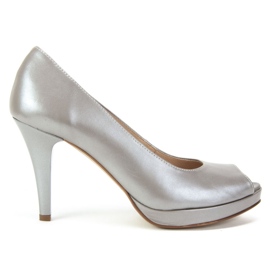Filippo 749 Pearl mimosa 7 zapatos de salón grises plata