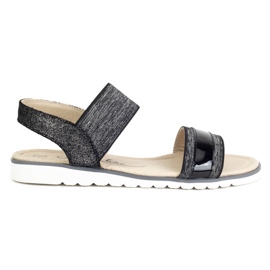 Sandalias de piel Filippo DS755/19 Bk negro