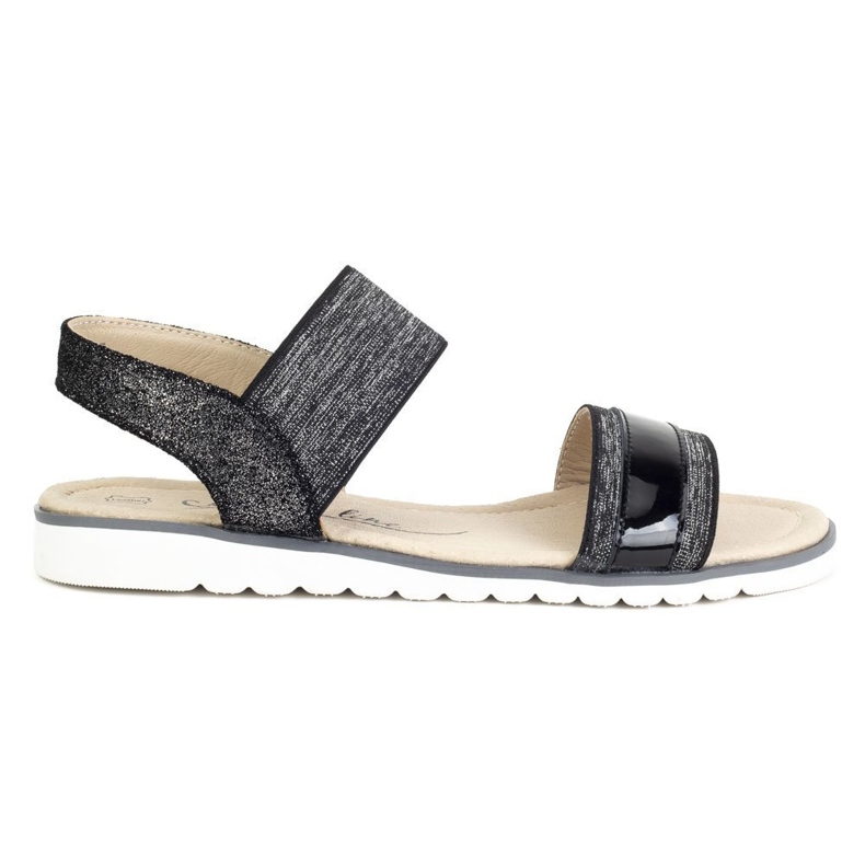 Sandalias de piel Filippo DS755/19 Bk negro