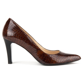 Zapatos de salón Filippo F155 Rudy Krokodyl marrón