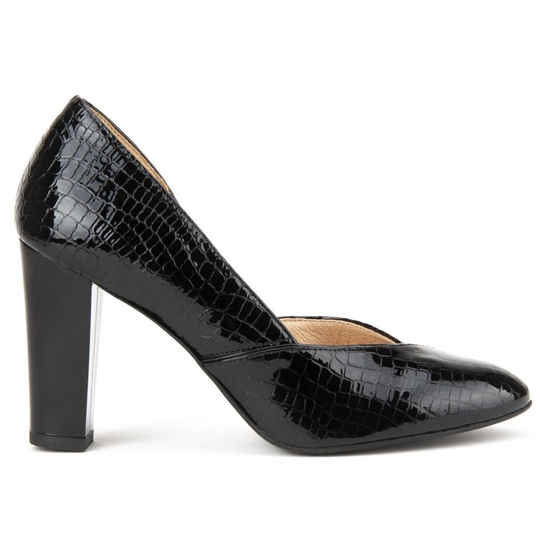 Zapatos De Salón Filippo F280 Cocodrilo Negro