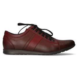 Zapatos de piel Filippo 2063 burdeos rojo