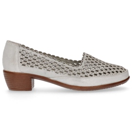 Zapatos de cuero Filippo DP748/20 Si plata
