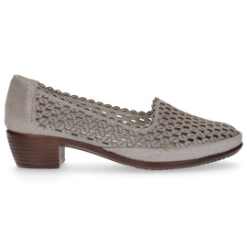 Zapatos de cuero Filippo DP748 / 20 Gr gris