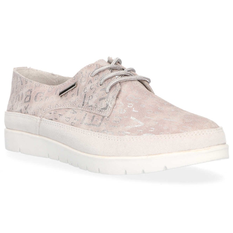 Zapatos de piel Filippo DP1383 / 20 Gr gris beige rosado