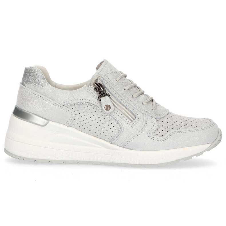 Zapatillas de cuero Filippo DP1423 / 20 Si plata azul marino