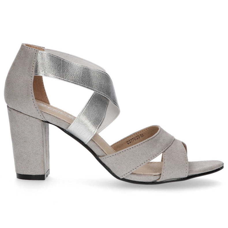 Sandalias Filippo DS776/20 Si Plata gris