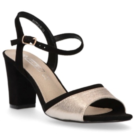 Sandalias Filippo DS777 / 20 Bk Go Black Gold negro dorado