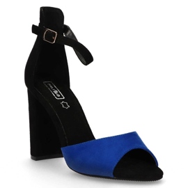 Sandalias de tacón Filippo DS1376/20 Bl azul negro azul marino