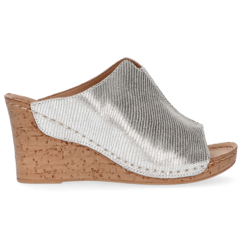 Zapatillas de cuero Filippo DK786 / 20 Si plata