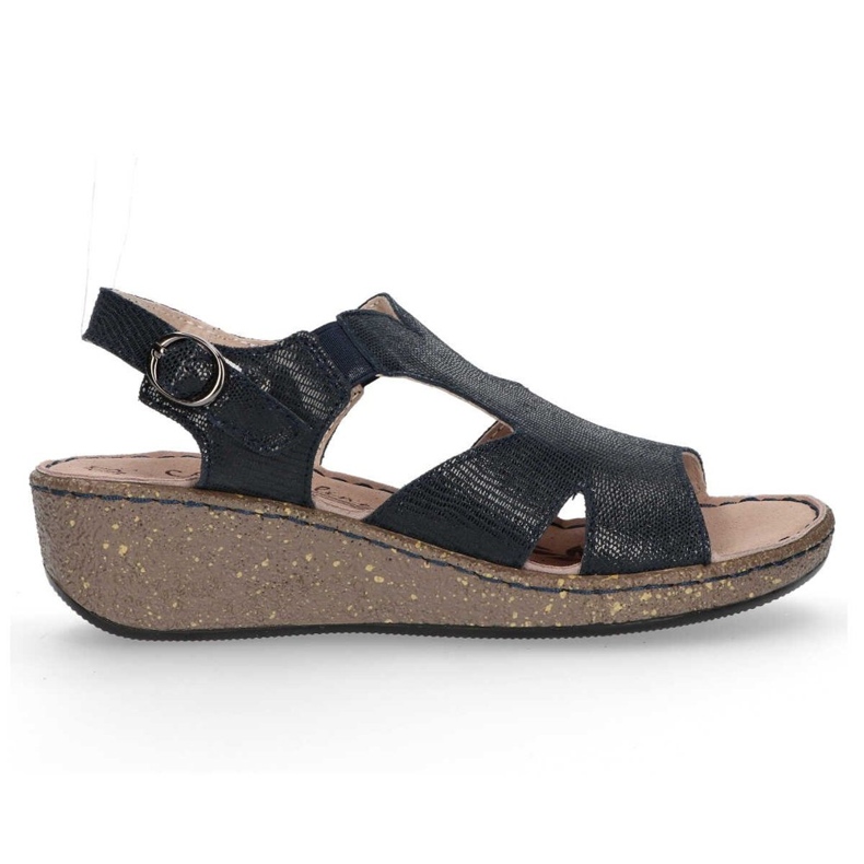 Sandalias de piel Filippo DS097/18 Nv azul marino