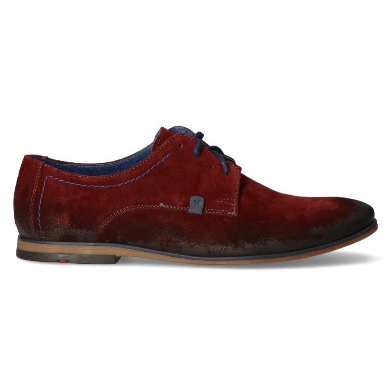 Zapatos de piel Filippo 239 terciopelo burdeos rojo