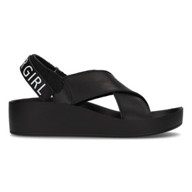 Sandalias de piel Filippo DS2060/21 Bk negro