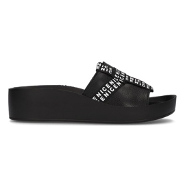 Zapatillas de piel Filippo DK2061/21 Bk negro