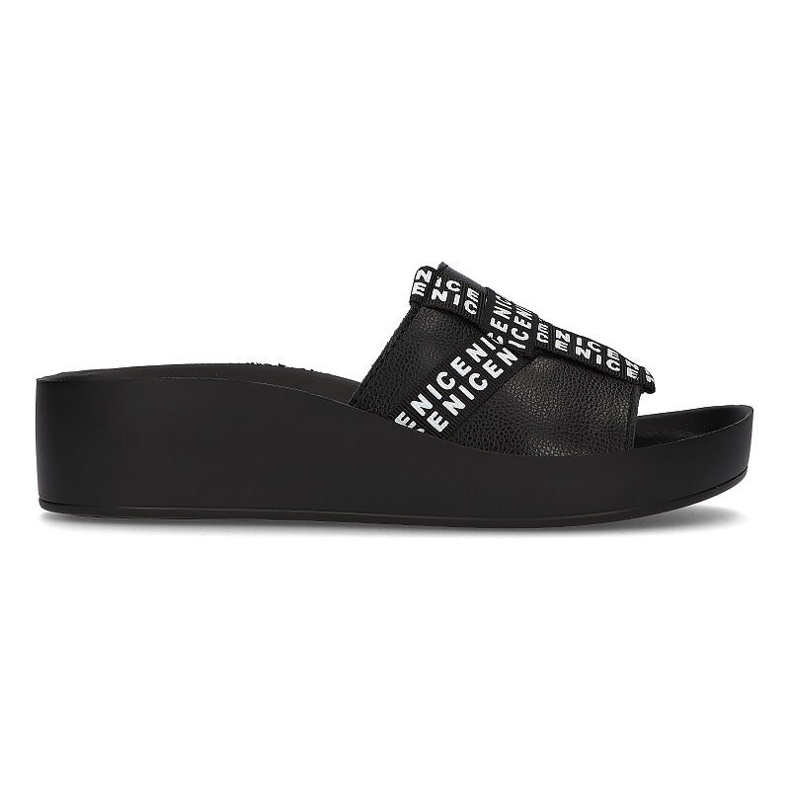 Zapatillas de piel Filippo DK2061/21 Bk negro