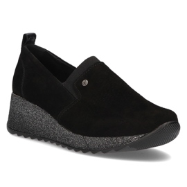 Zapatillas de cuero Filippo DP1500 / 21 Bk negro