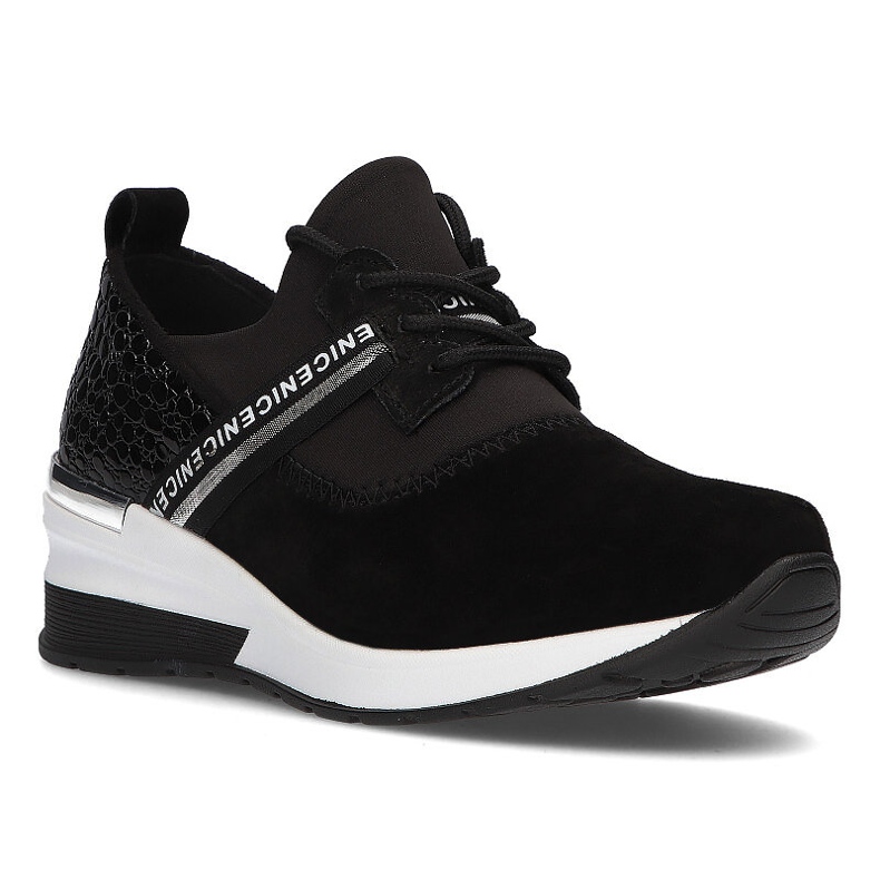 Zapatillas de cuero Filippo DP1388 / 21 Bk negro