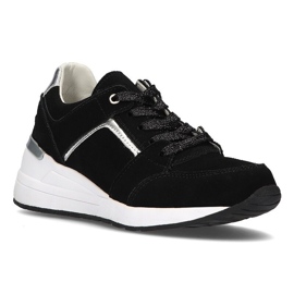 Zapatillas de cuero Filippo DP2003 / 21 Bk negro