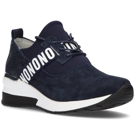 Zapatillas de piel Filippo DP1388/21 Nv azul marino