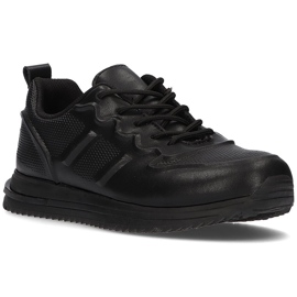 Deportivas de piel Filippo DP2017/21 Bk negro