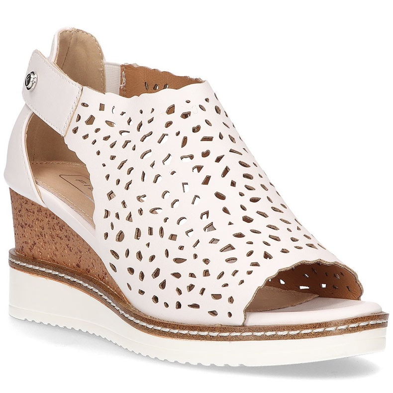 Sandalias con cuña Filippo DS2074/21 Wh blanco
