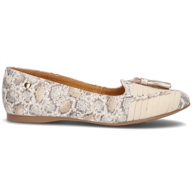 Bailarinas de piel Filippo 04016 beige dorado