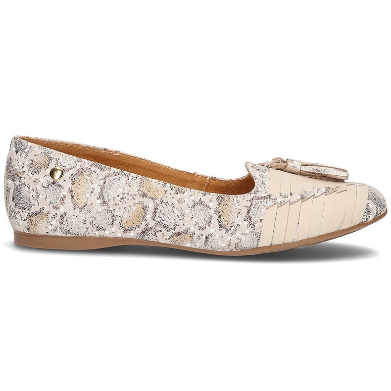 Bailarinas de piel Filippo 04016 beige dorado