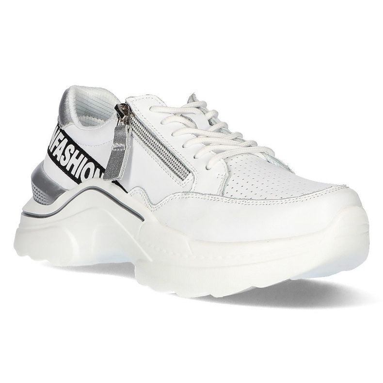 Zapatillas de cuero Filippo DP2057 / 21 Wh blanco Zapatillas de cuero Filippo DP2057 / 21 Wh blanco