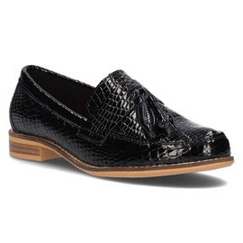 Mocasines de piel Filippo DP2161/21 Bk negro