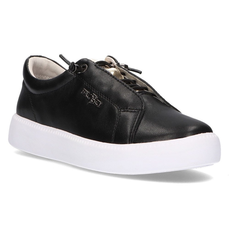 Zapatos de cuero Filippo DP2041/21 Bk negro
