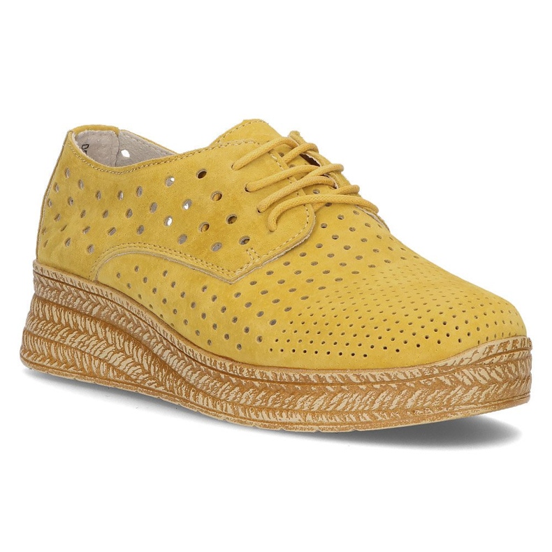 Zapatos de cuero Filippo DP2162/21 Yl amarillo