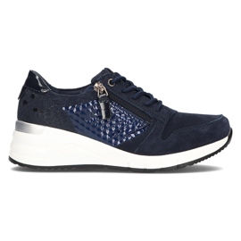 Zapatillas de cuero Filippo DP2052 / 21 Nv azul marino