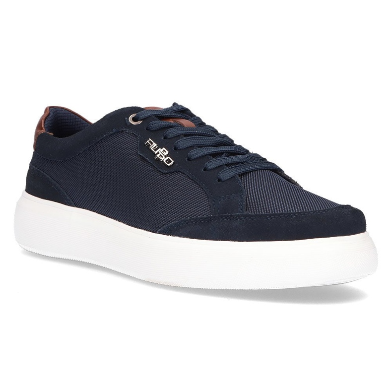 Zapatos de piel Filippo MP2398/21 Nv azul marino