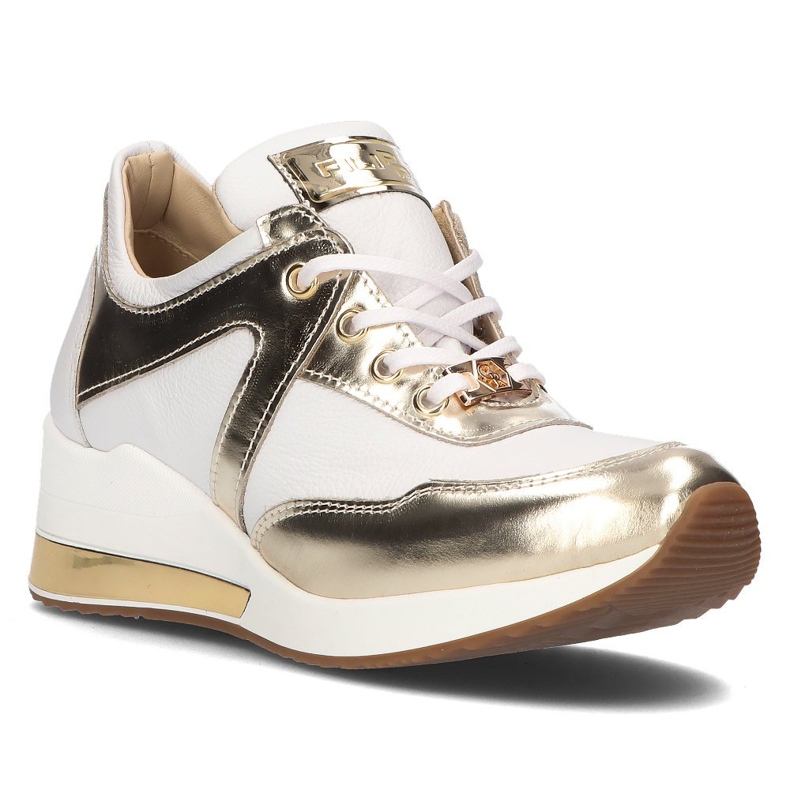 Deportivas de piel Filippo 086 blanco dorado