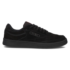 Zapatos de cuero Filippo MSP2123/21 Bk negro