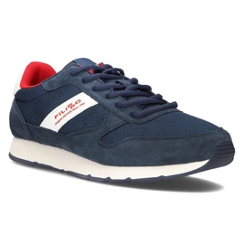 Zapatos de piel Filippo MSP2117/21 Nv azul marino