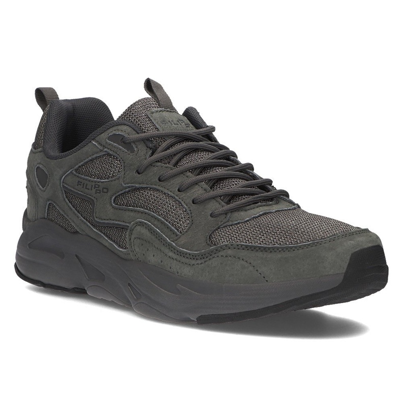 Zapatillas de cuero Filippo MSP2116 / 21 Gr gris
