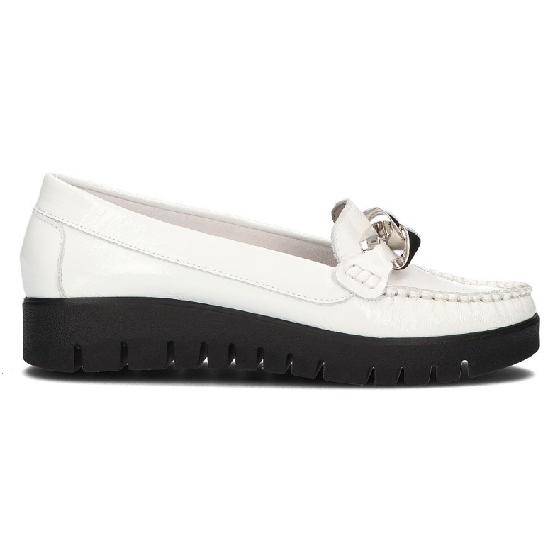 Mocasines de piel Filippo 10133 lacado blanco