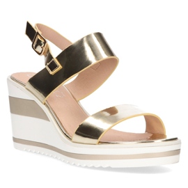 Sandalias con cuña Filippo DS2094/21 Go golden dorado