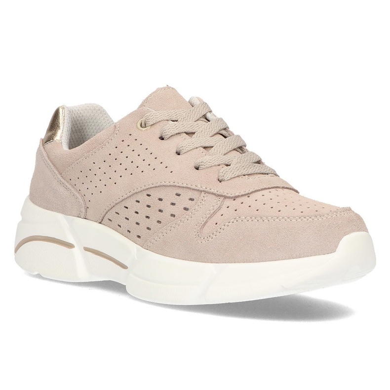 Zapatillas de cuero Filippo DP2156 / 21 Be beige