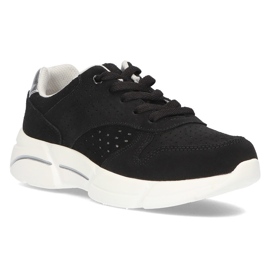 Zapatillas de cuero Filippo DP2156 / 21 Bk negro