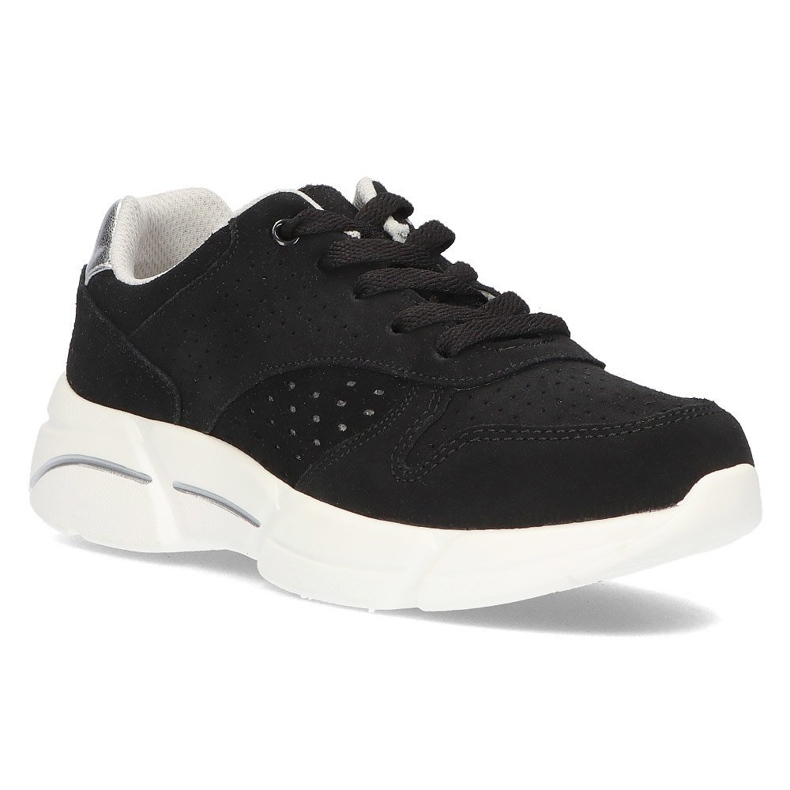 Zapatillas de cuero Filippo DP2156 / 21 Bk negro