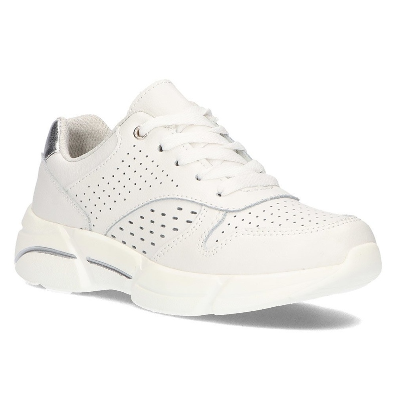 Zapatillas de cuero Filippo DP2156 / 21 Wh blanco
