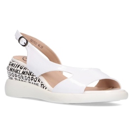 Sandalias con cuña Filippo DS2315/21 Wh blanco
