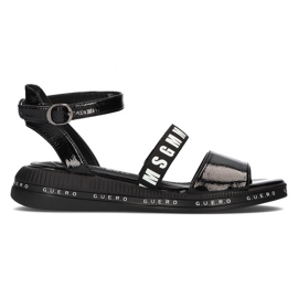 Sandalias negras con cuña Filippo DS2321/21 Bk negro