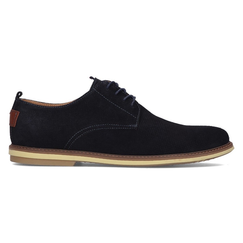 Zapatos de piel Filippo 5385-1 azul marino