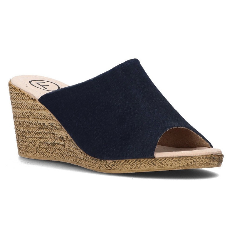 Babuchas de piel Filippo DK2143/21 Nv azul marino