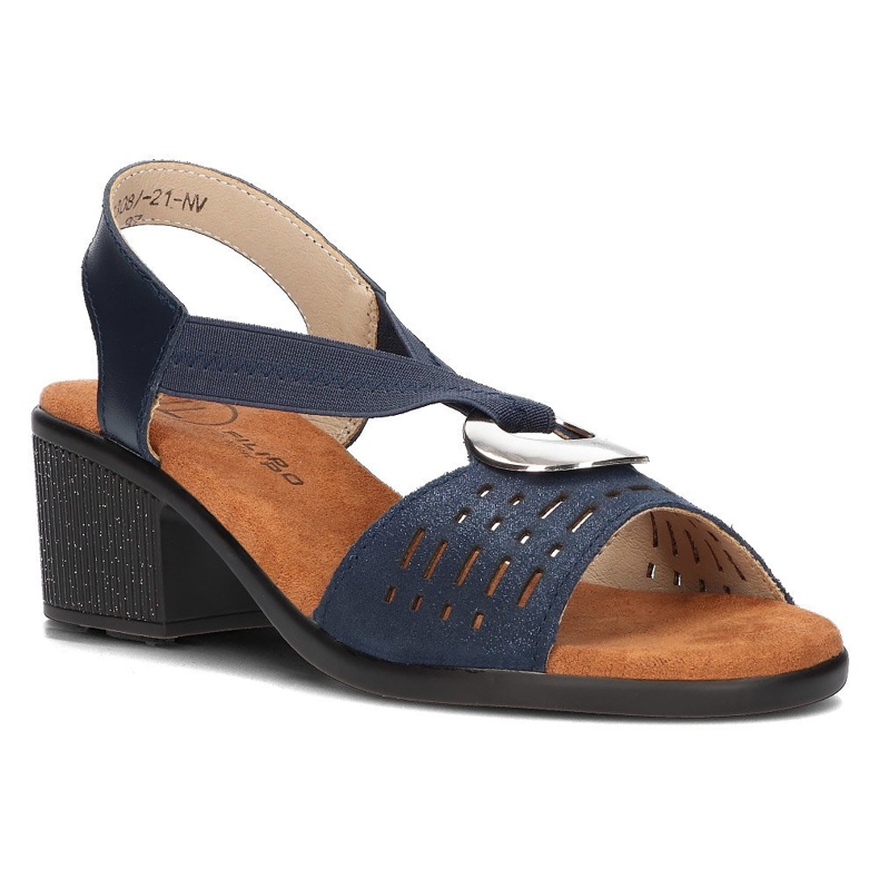 Sandalias de piel Filippo DS2308/21 Nv azul marino