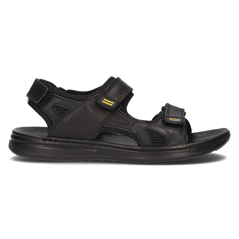 Sandalias de hombre en piel Filippo MS2305/21 Bk negro